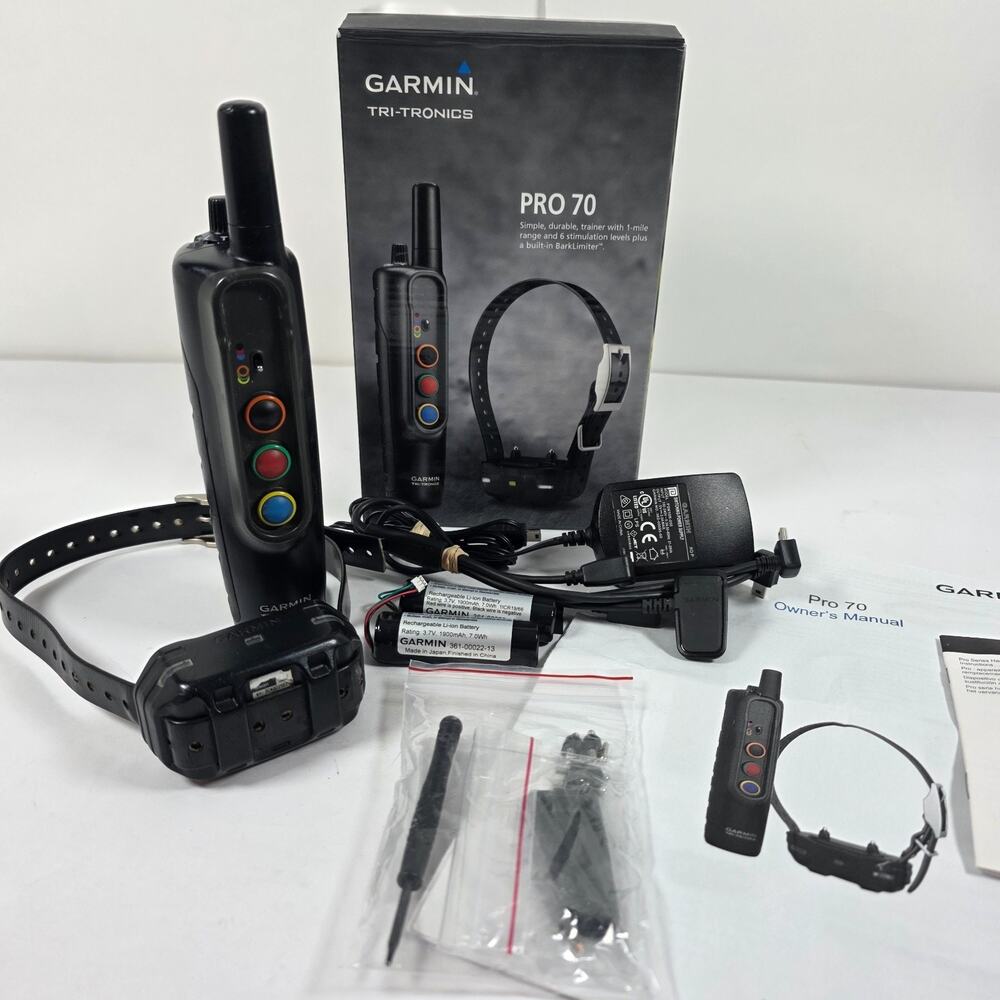 Garmin Tri-Tronics Pro 70 Dog Training Collar Remote E-Collar + Extra Batteries